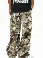 Men's Camouflage Cargo Wide Leg Pants