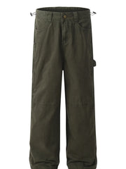Men's Cargo Wide-Leg Jeans Army Green / S