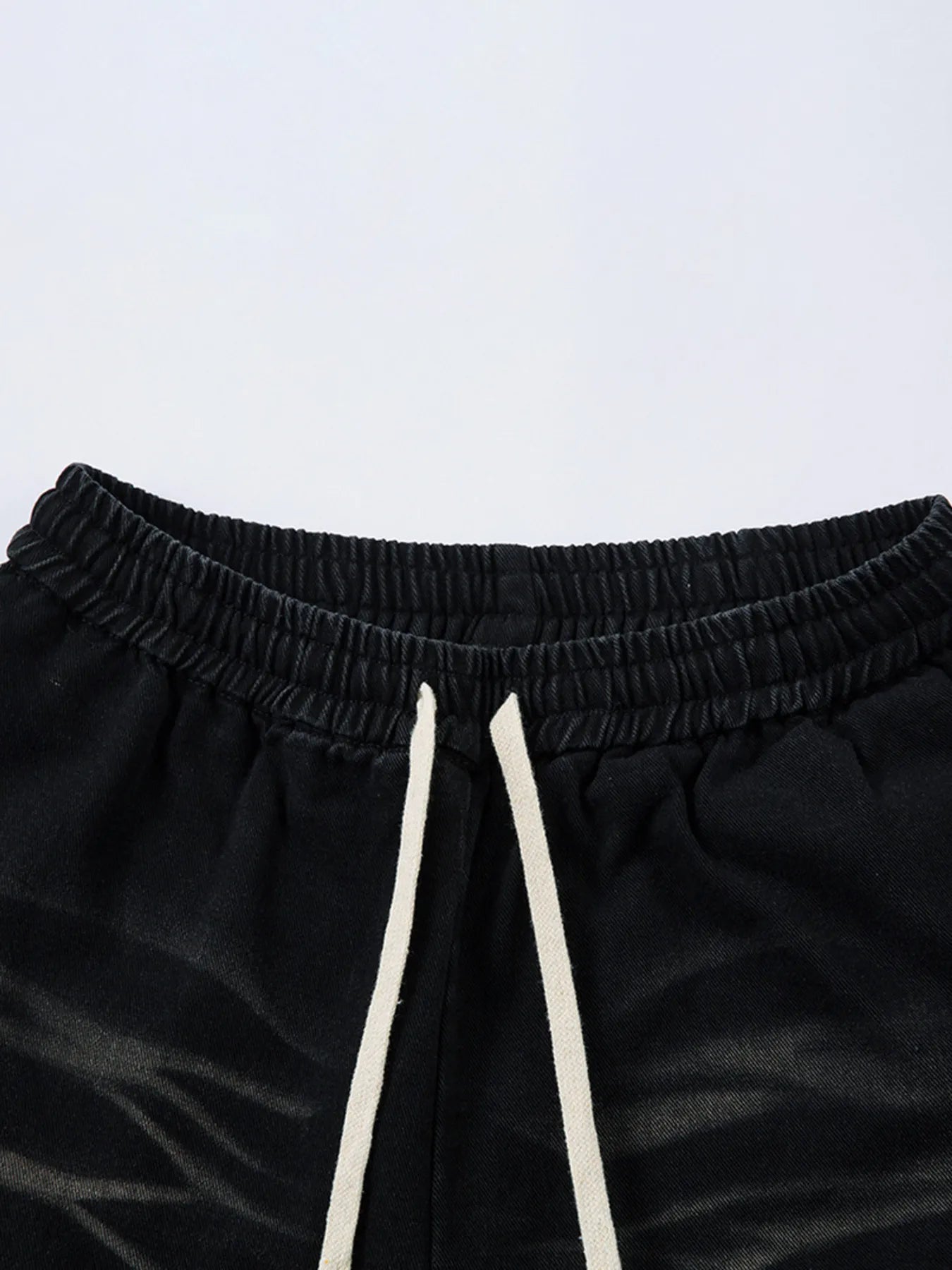 Men's Cargo Wide-Leg Jeans with Drawstring