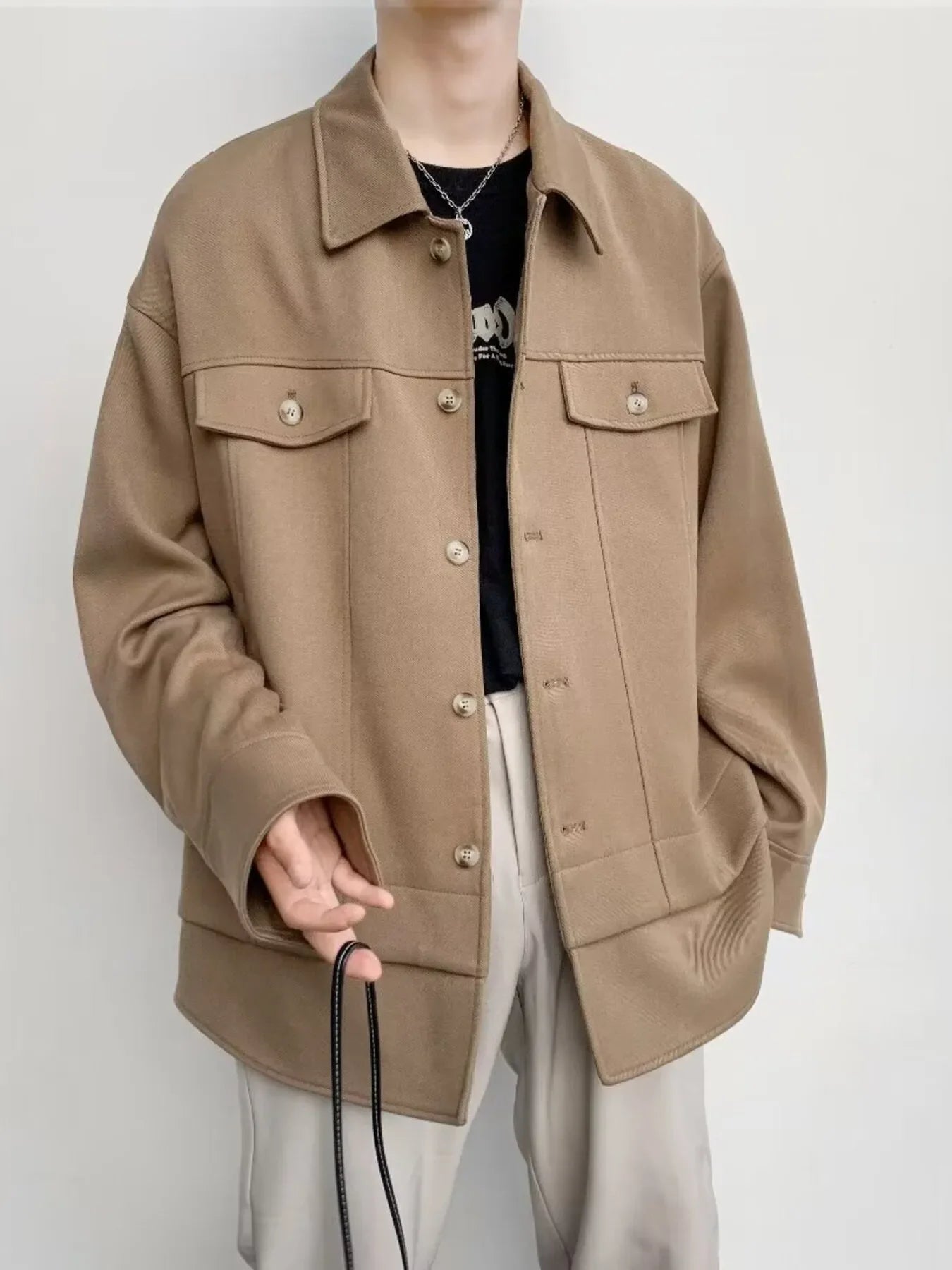 Men's Casual Button-Down Jacket