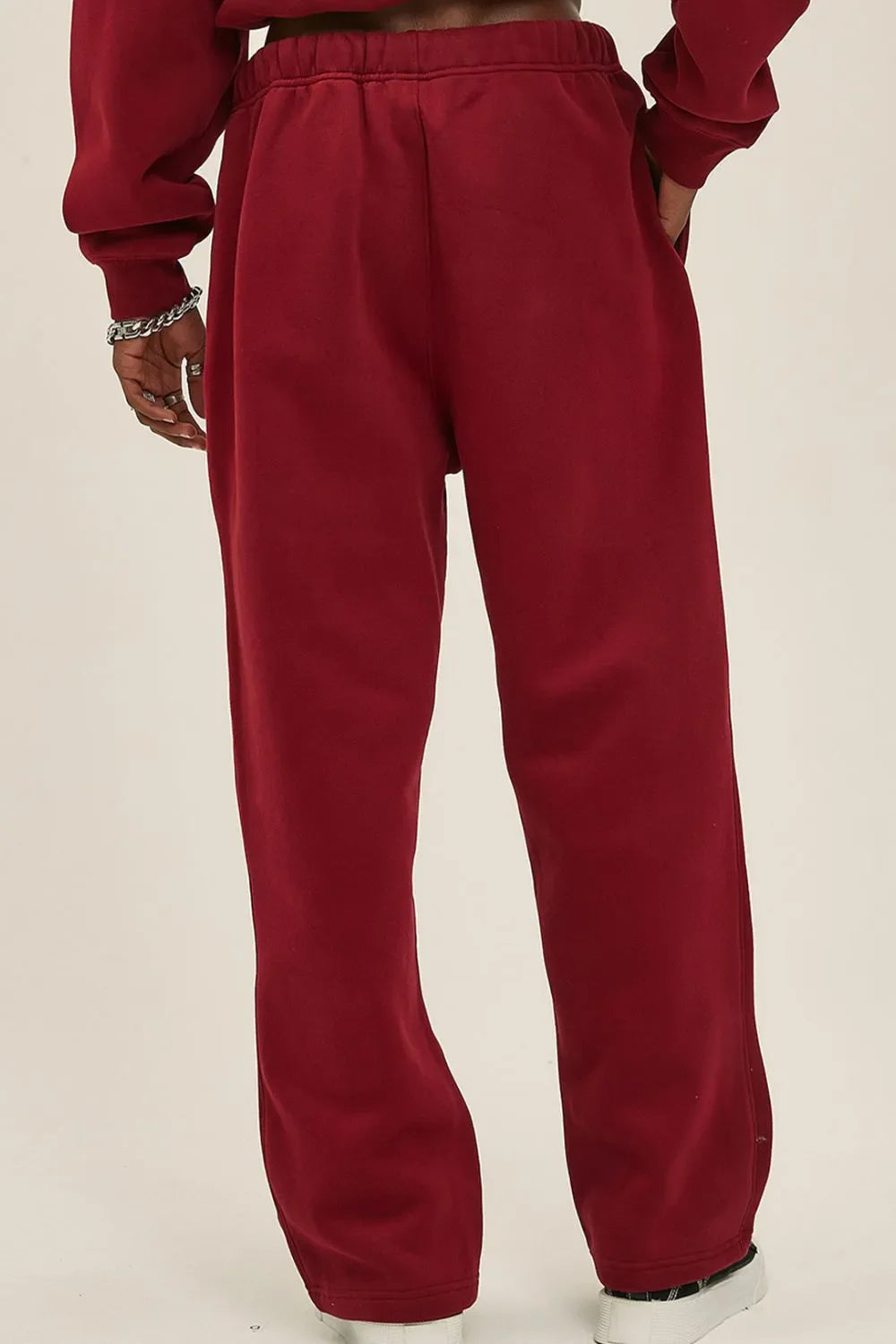 Men's Casual Drawstring Sweatpants Burgundy / S