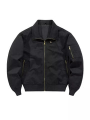 Men's Casual Lightweight Zip Up Jacket Black / M