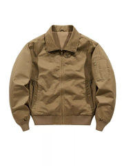 Men's Casual Lightweight Zip Up Jacket Khaki / M