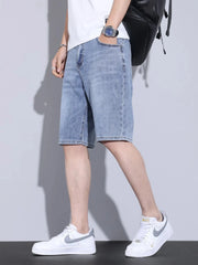 Men's Casual Pocketed Denim Shorts