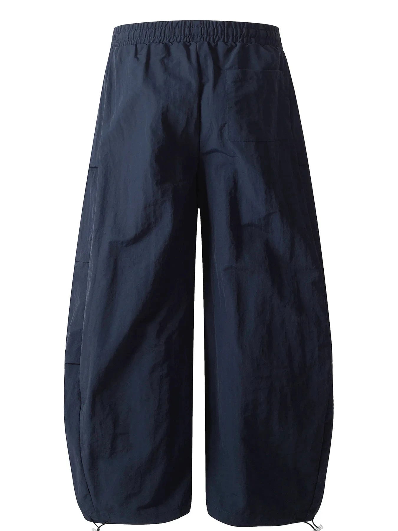 Men's Casual Wide Leg Drawstring Pants Navy Blue / S