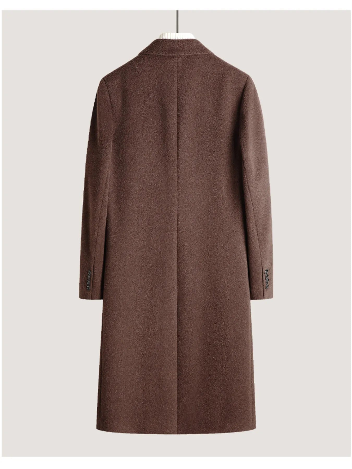 Men's Classic Button Up Longline Overcoat