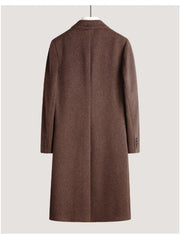 Men's Classic Button Up Longline Overcoat