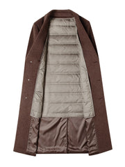 Men's Classic Button Up Longline Overcoat