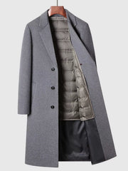 Men's Classic Button Up Overcoat