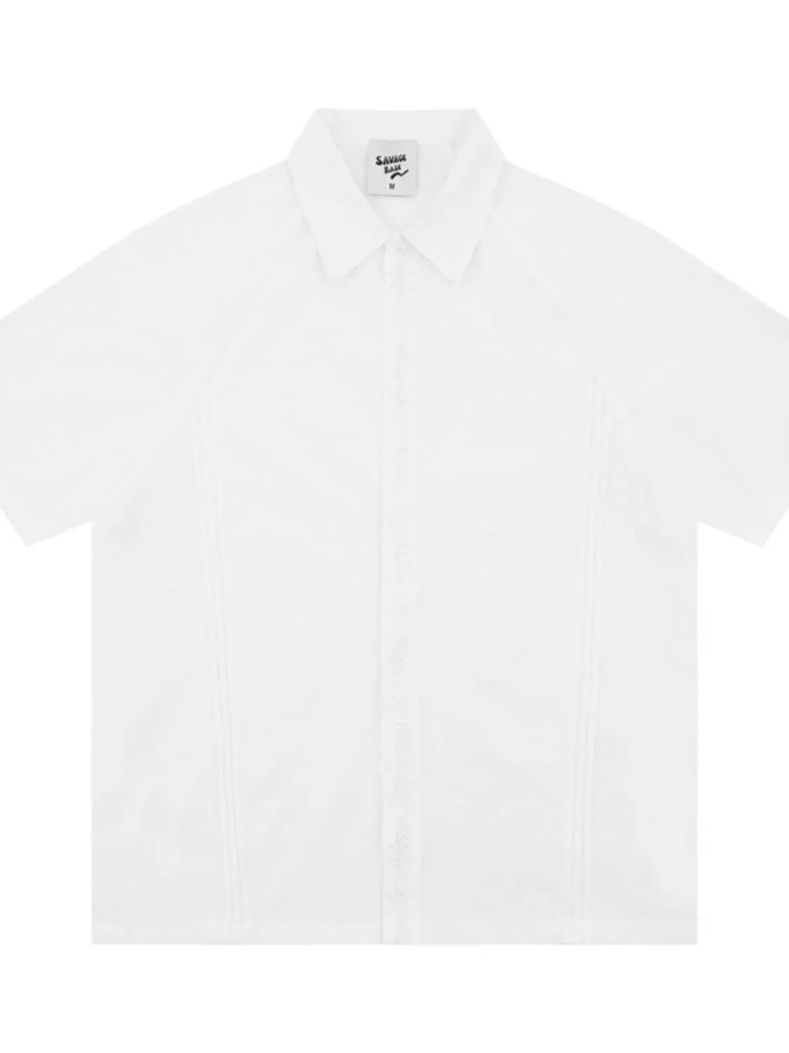 Men's Collared Neck Short Sleeve Shirt White / M