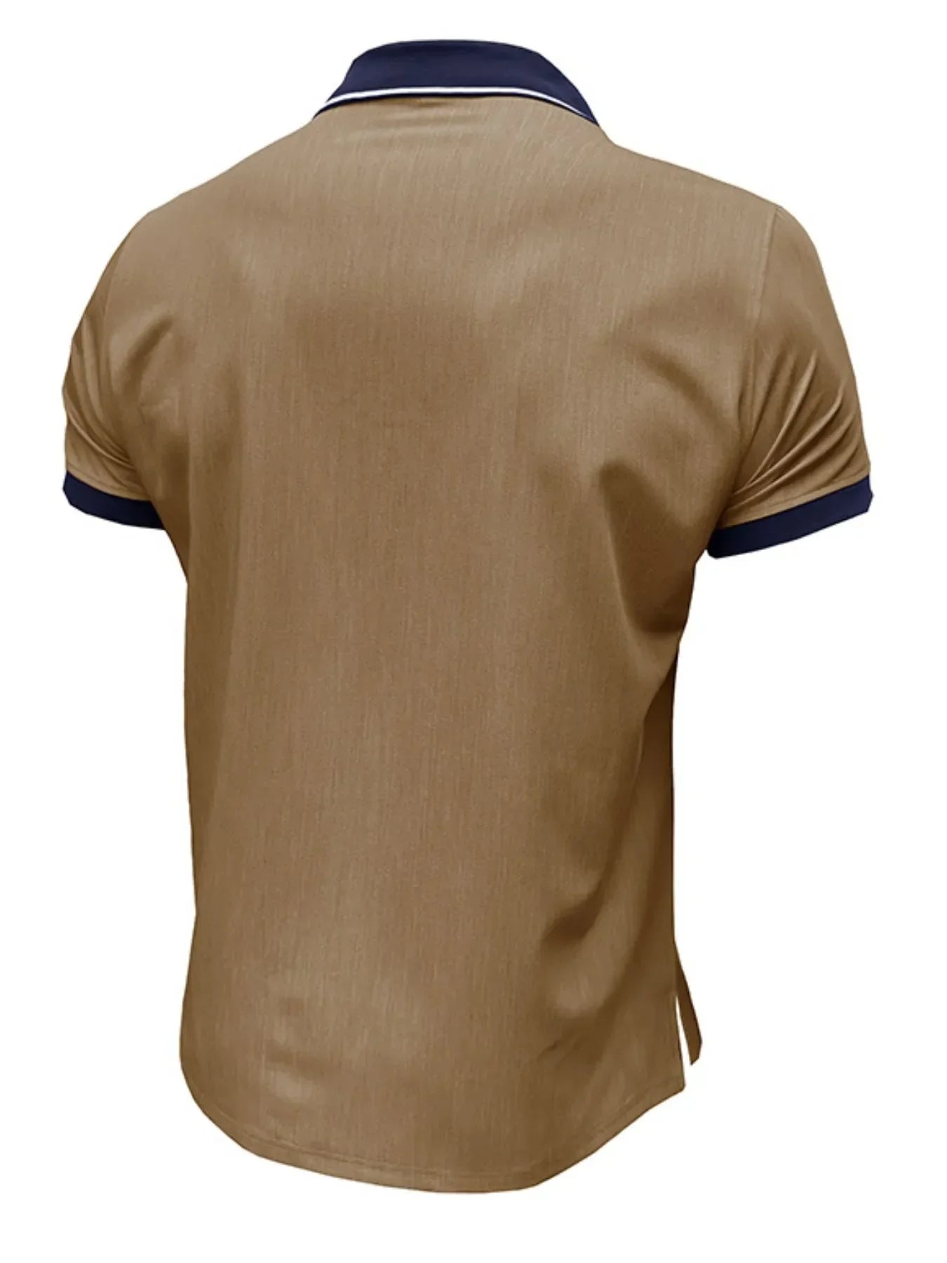 Men's Contrast Collar Pocket Polo Shirt