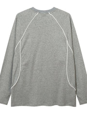 Men's Contrast Stitching Round Neck Letter Graphic T-Shirt