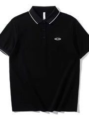 Men's Contrast Trim Short Sleeve Polo Black / M