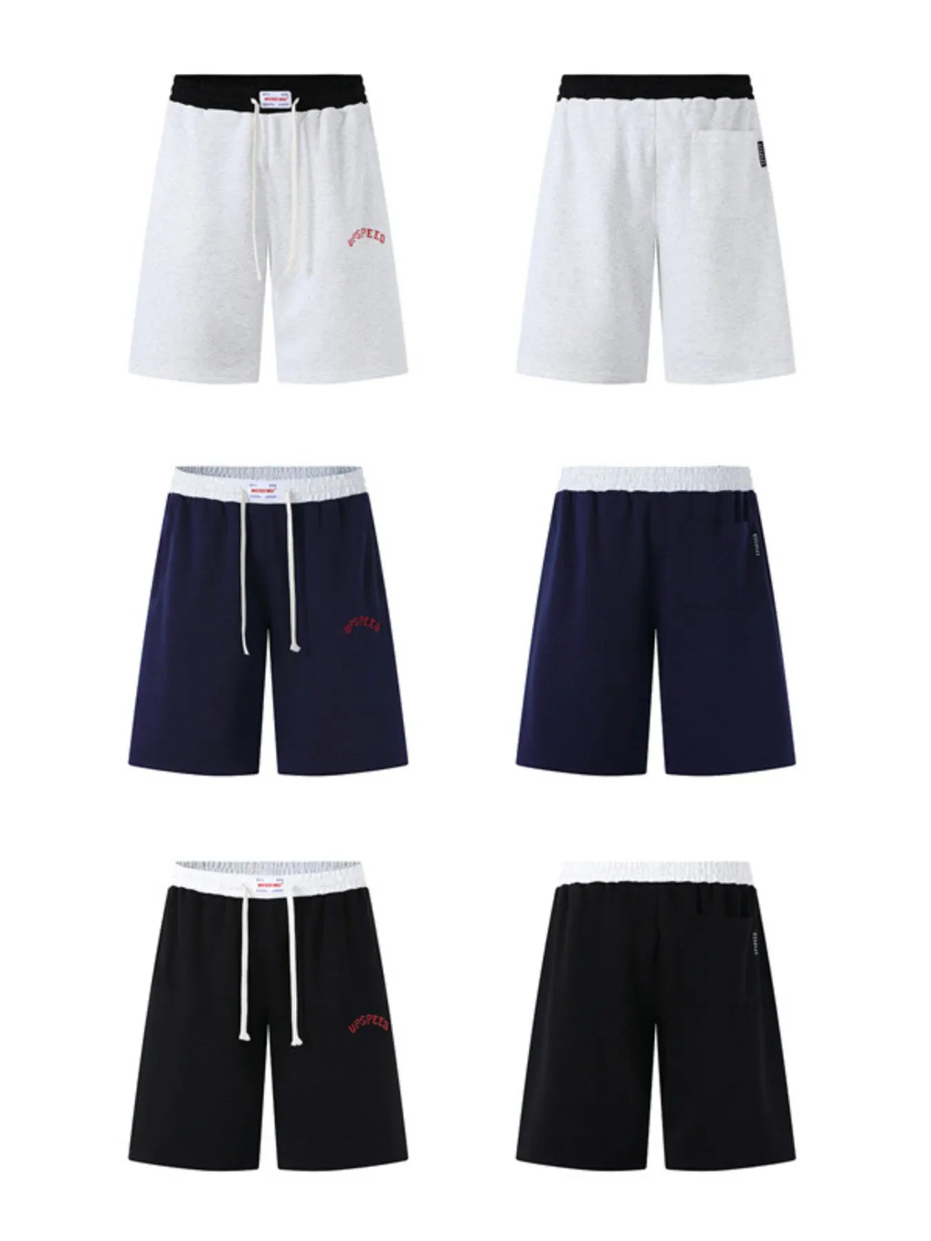 Men's Contrast Waistband Drawstring Shorts
