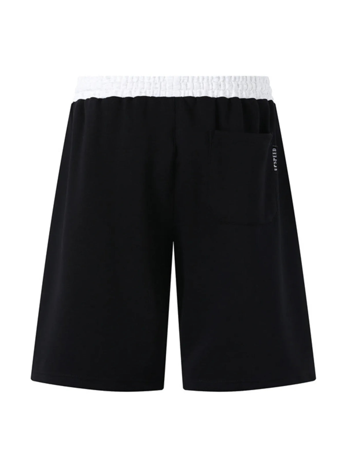 Men's Contrast Waistband Drawstring Shorts Black / M