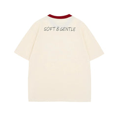 Men's Cute Cartoon Dogs Graphic Round Neck T-Shirt