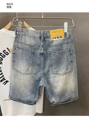 Men's Distressed Denim Shorts