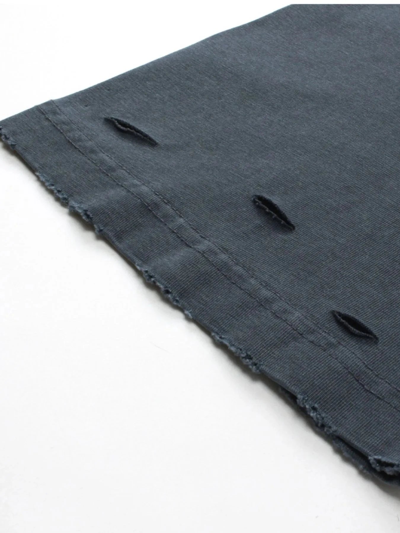 Men's Distressed Round Neck Short Sleeve T-Shirt