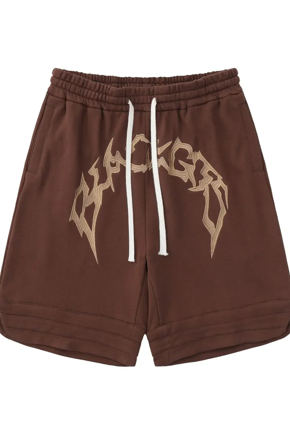 Men's Drawstring Basketball Shorts Coffee Color / M