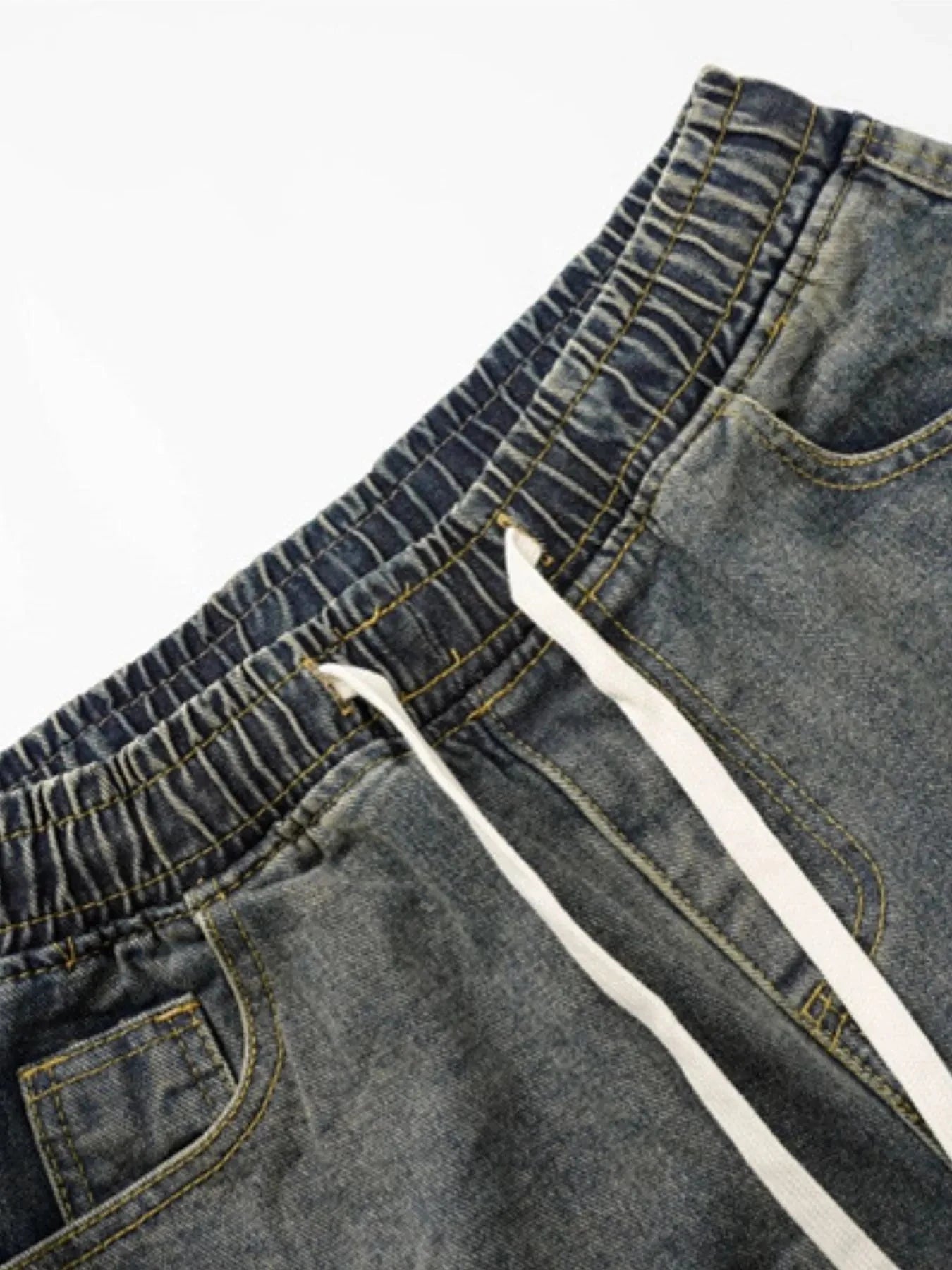 Men's Drawstring Cargo Jeans