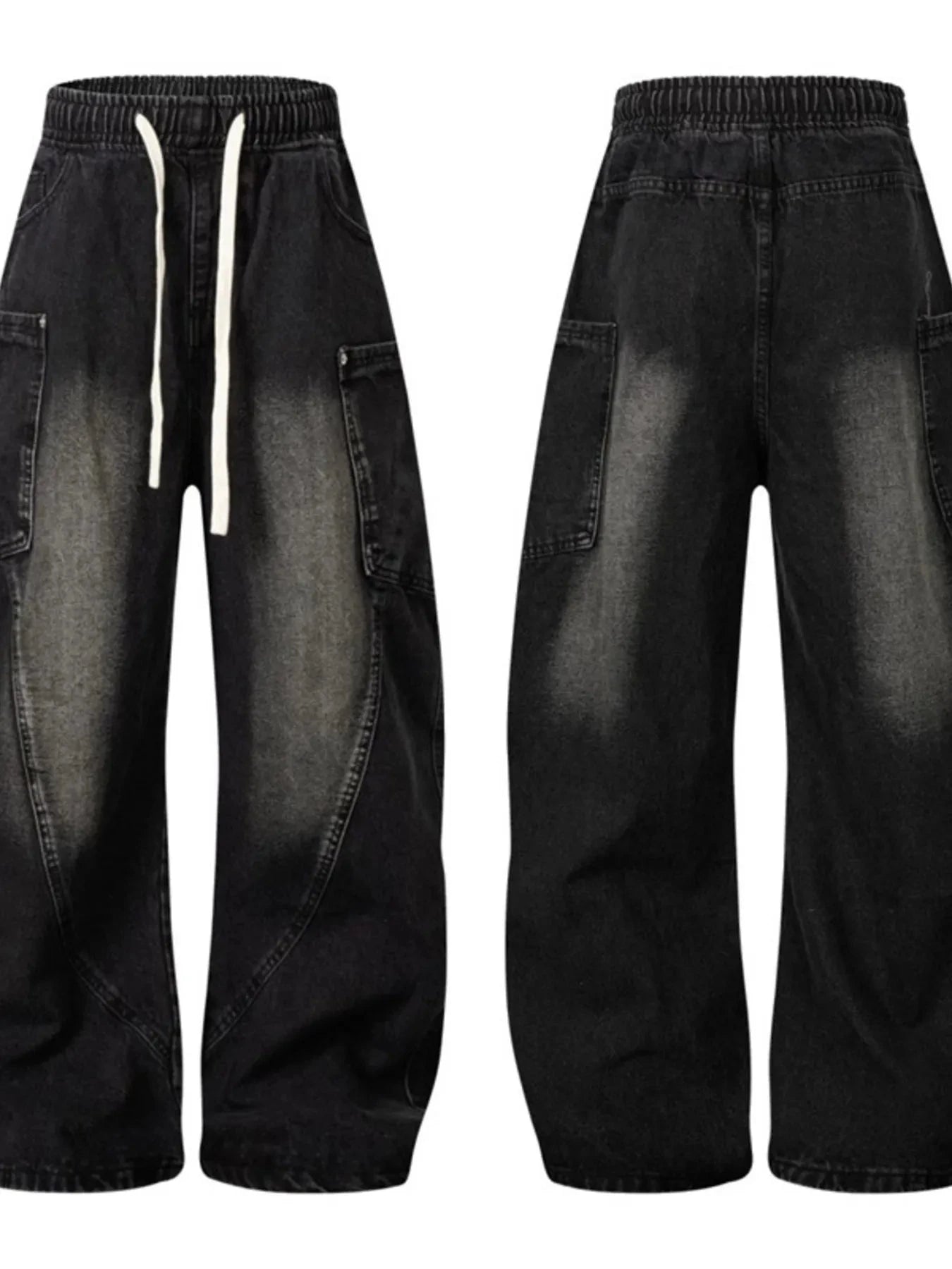 Men's Drawstring Cargo Jeans