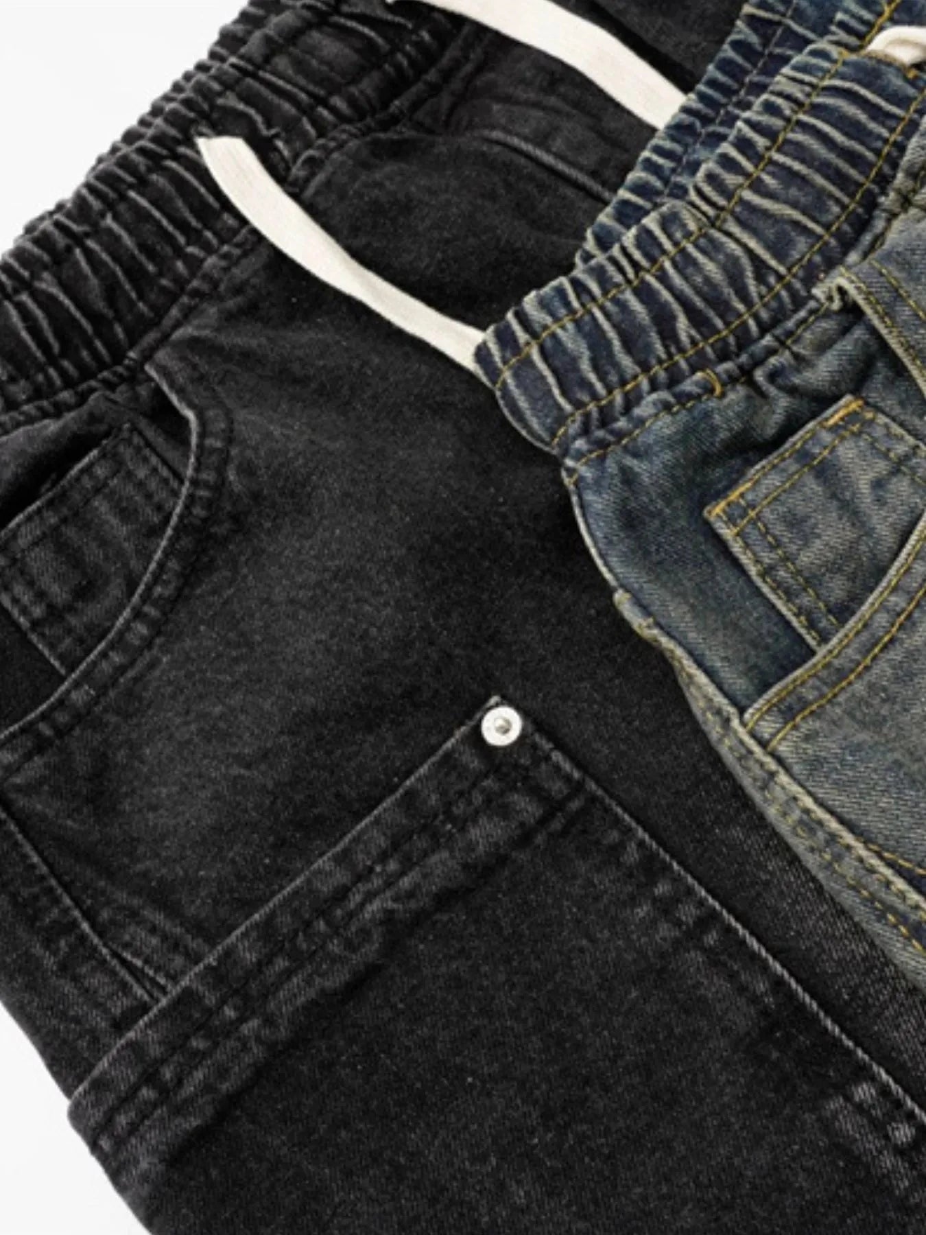 Men's Drawstring Cargo Jeans