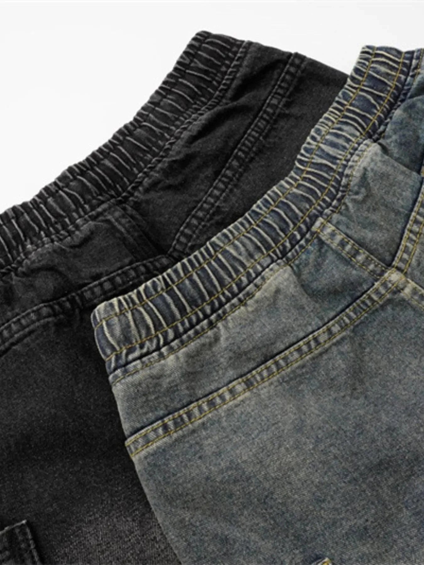 Men's Drawstring Cargo Jeans