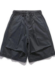 Men's Drawstring Loose Fit Shorts Dark Gray / S
