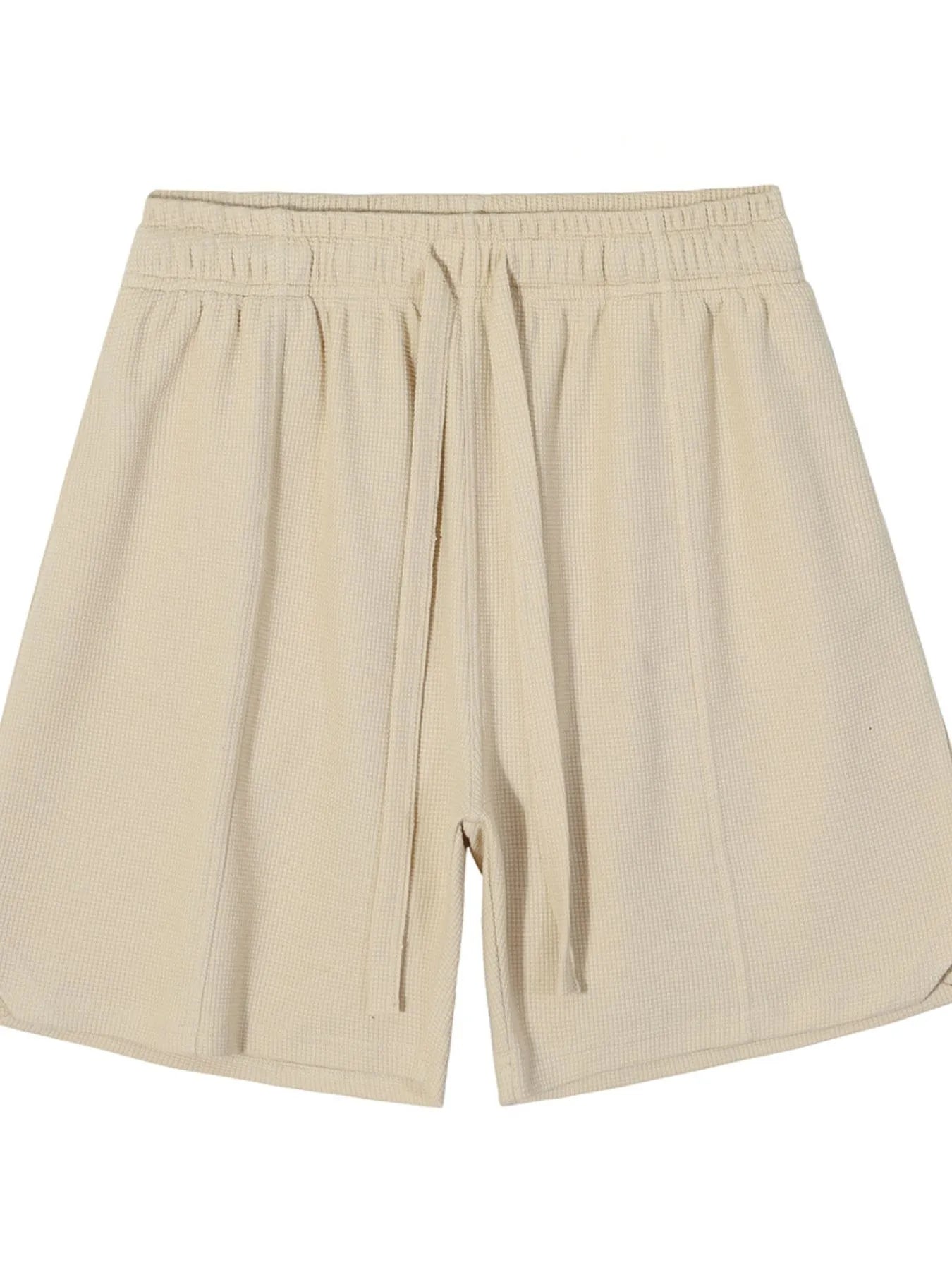 Men's Drawstring Pocketed Shorts Khaki / S