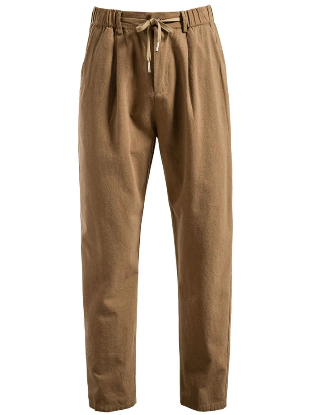 Men's Drawstring Straight Pants Camel / S