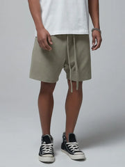 Men's Drawstring Waffle Shorts with Pockets
