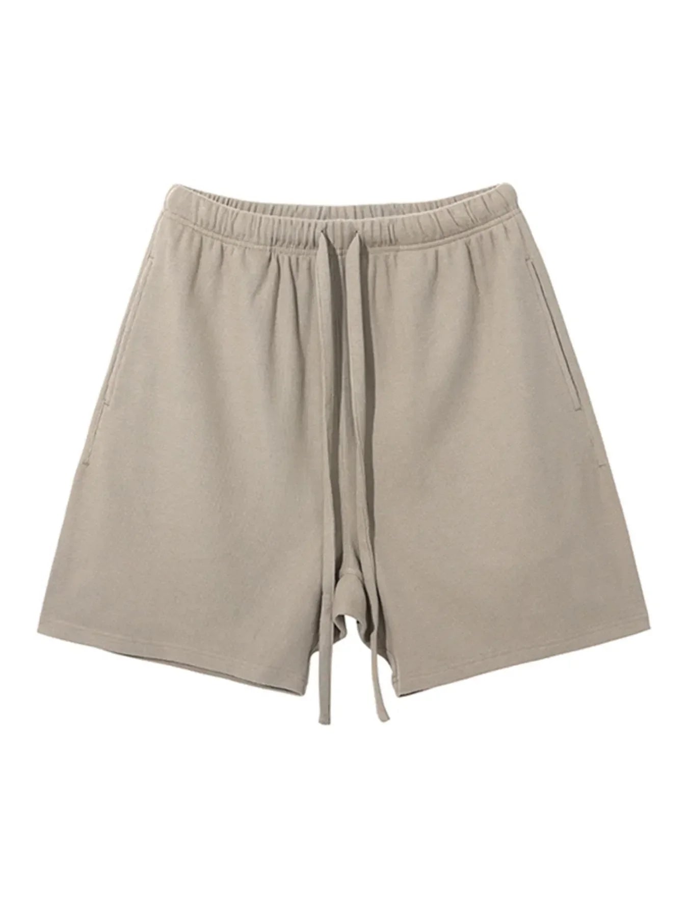 Men's Drawstring Waffle Shorts with Pockets Mocha / S
