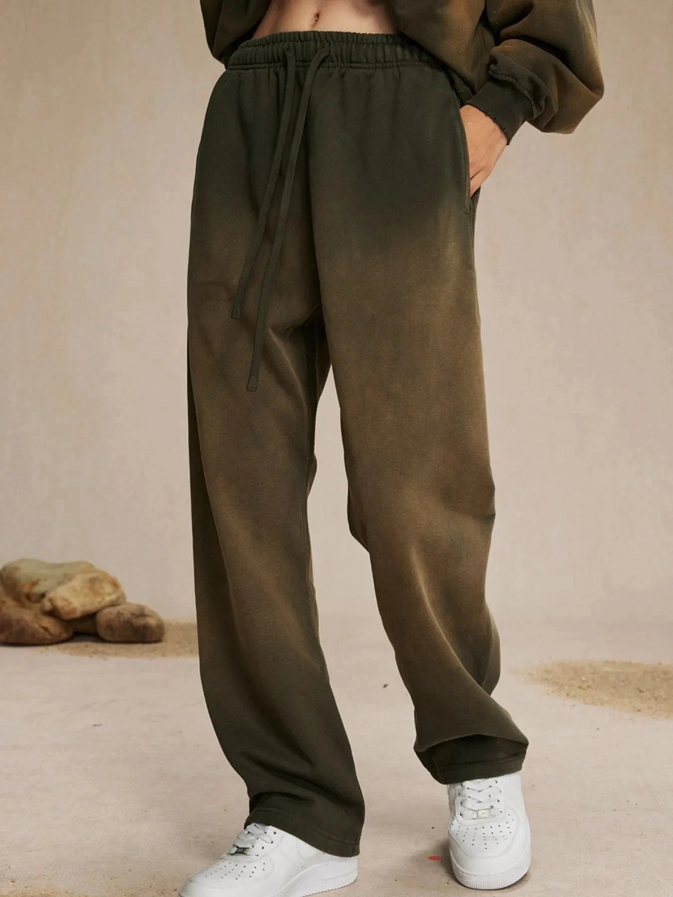Men's Drawstring Wide Leg Pants