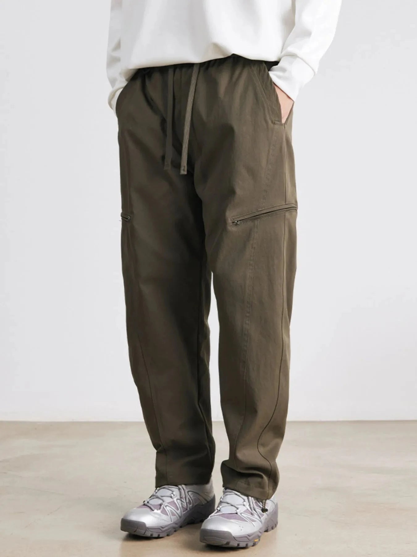 Men's Drawstring Wide Leg Pants