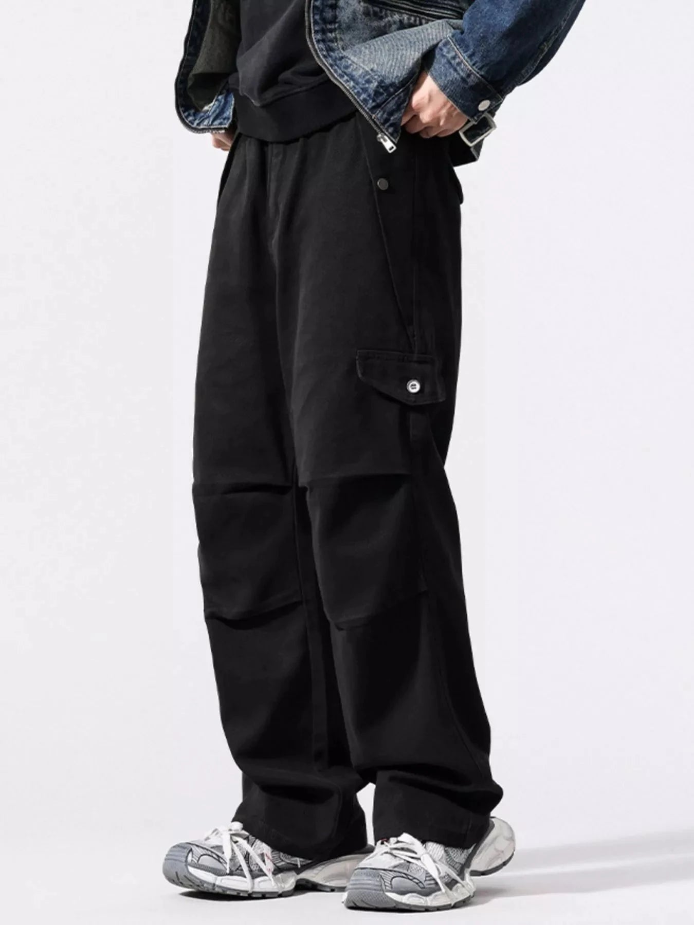 Men's Drawstring Wide Leg Pants