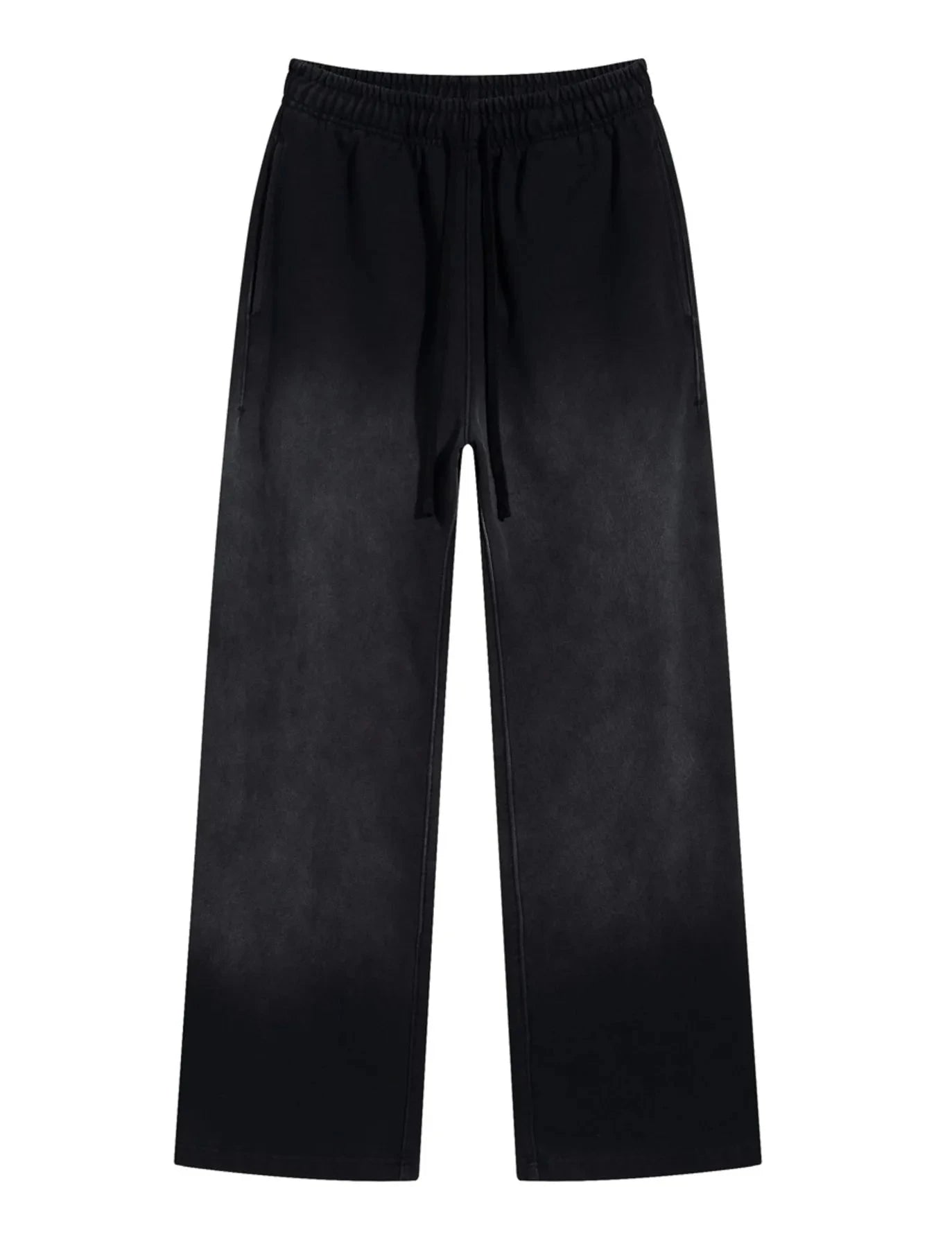 Men's Drawstring Wide Leg Pants Black / S