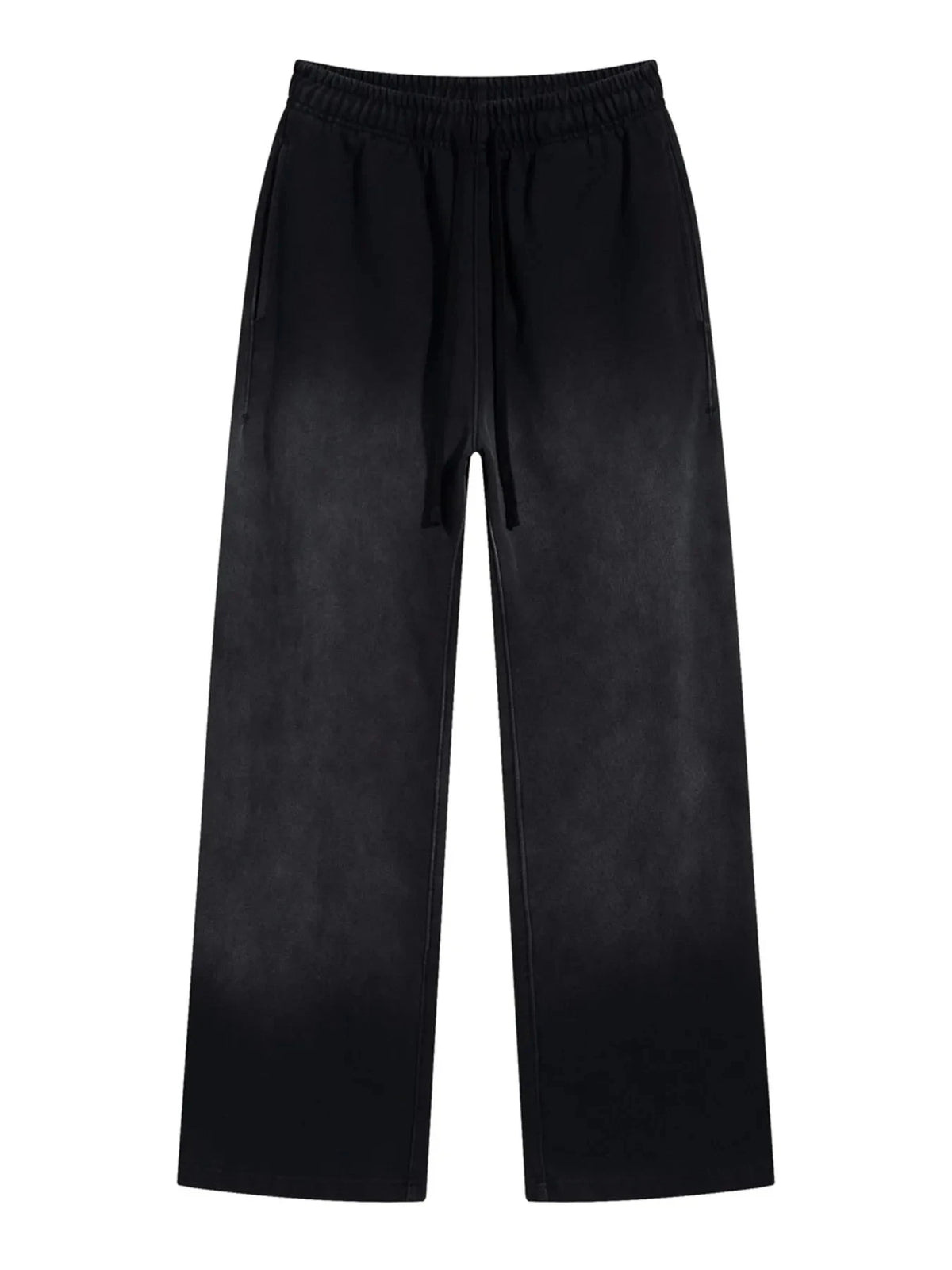 Men's Drawstring Wide Leg Pants Black / S