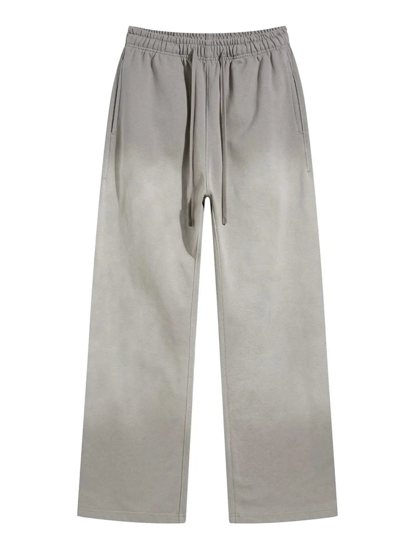 Men's Drawstring Wide Leg Pants Gray / S