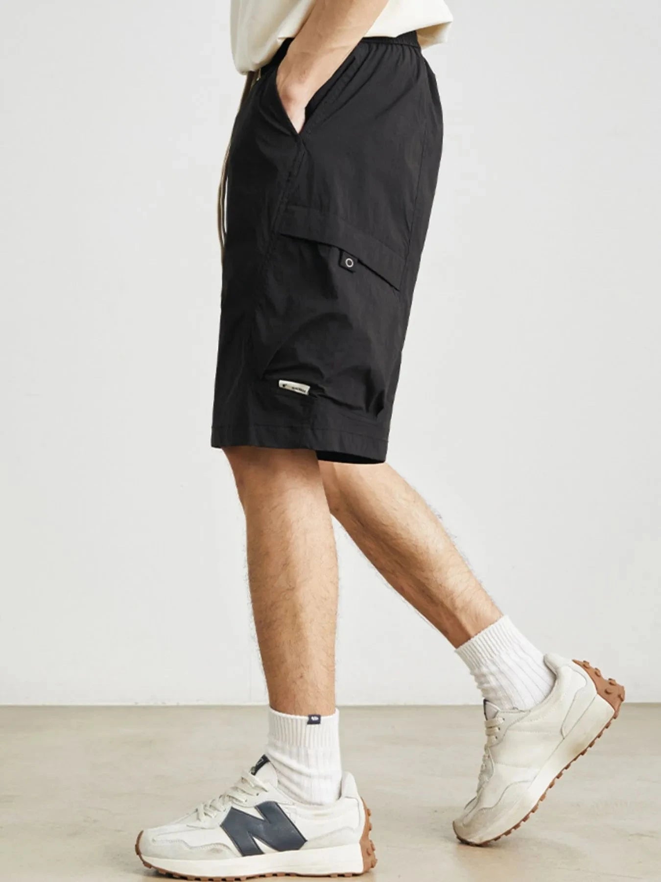 Men's Drawstring Wide Leg Shorts