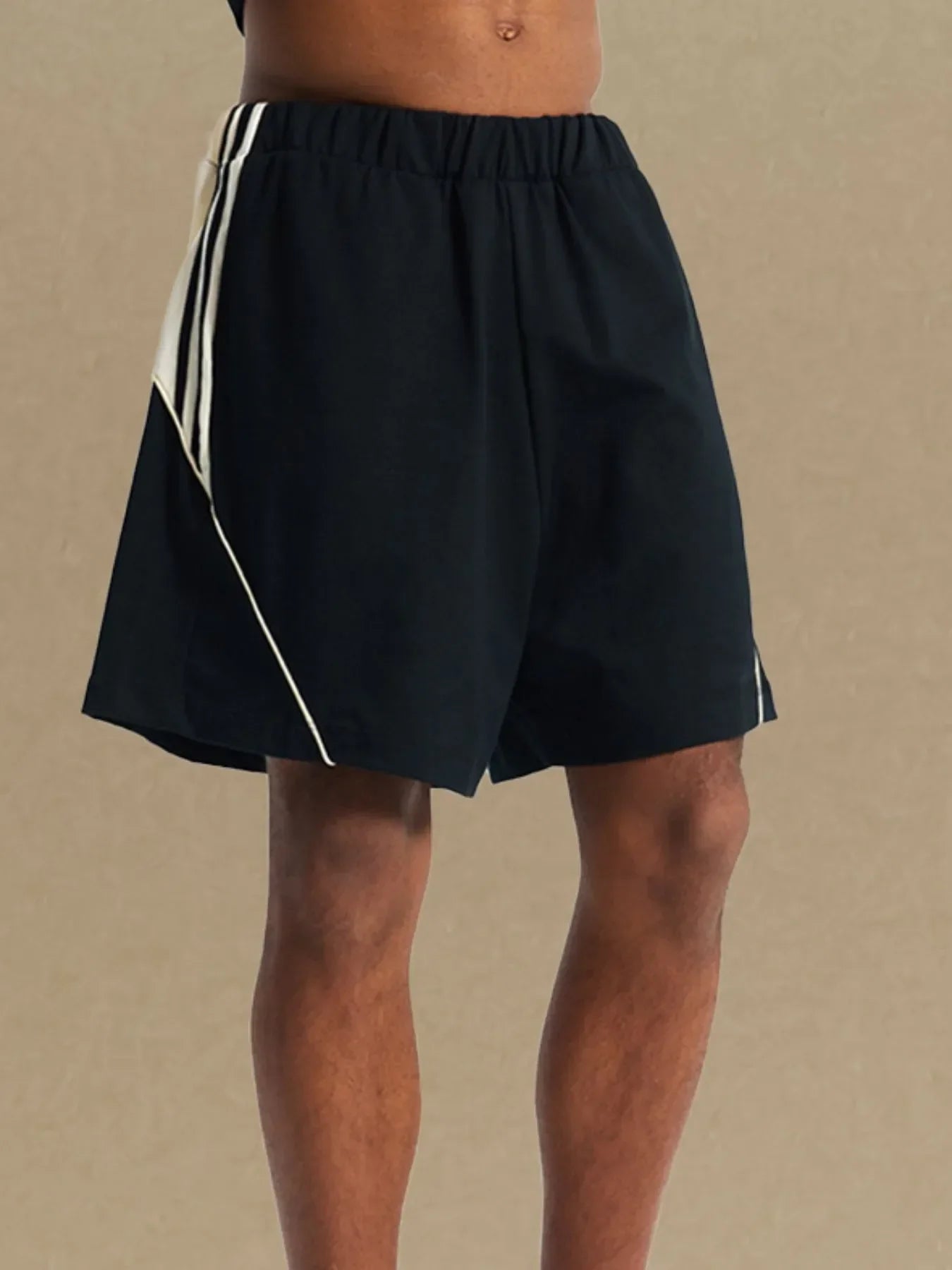 Men's Elastic Waist Shorts Black / S
