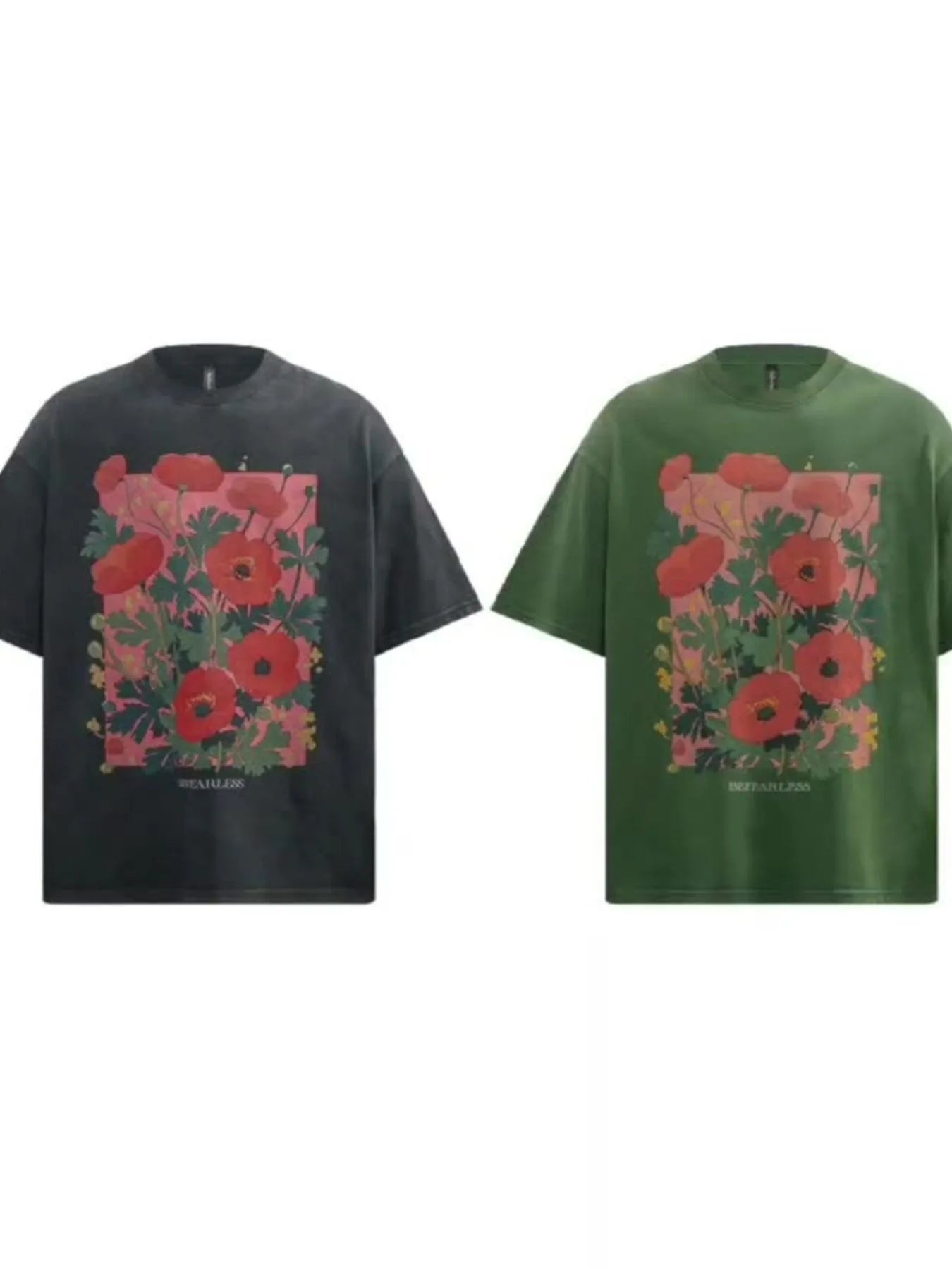 Men's Flower Graphic Oversized T-Shirt