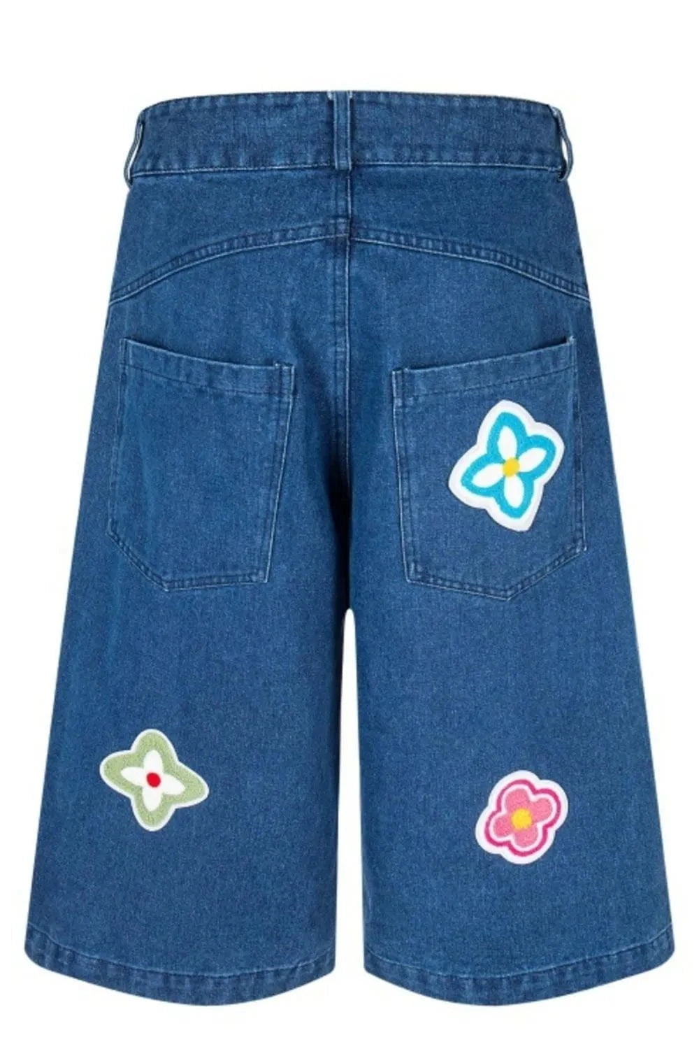 Men's Flower Patch Denim Shorts