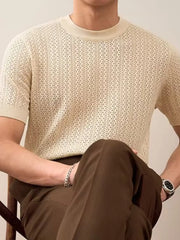 Men's Full Size Breathable Short Sleeve T-Shirt Plus Size Apricot / S