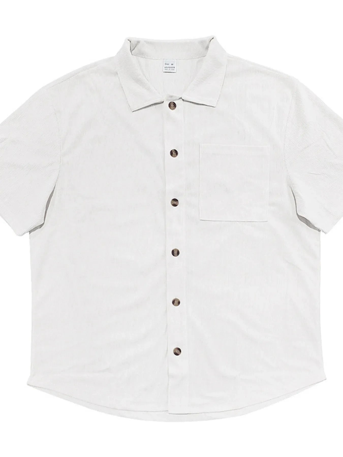 Men's Full Size Button Up Top and Shorts Set Plus Size