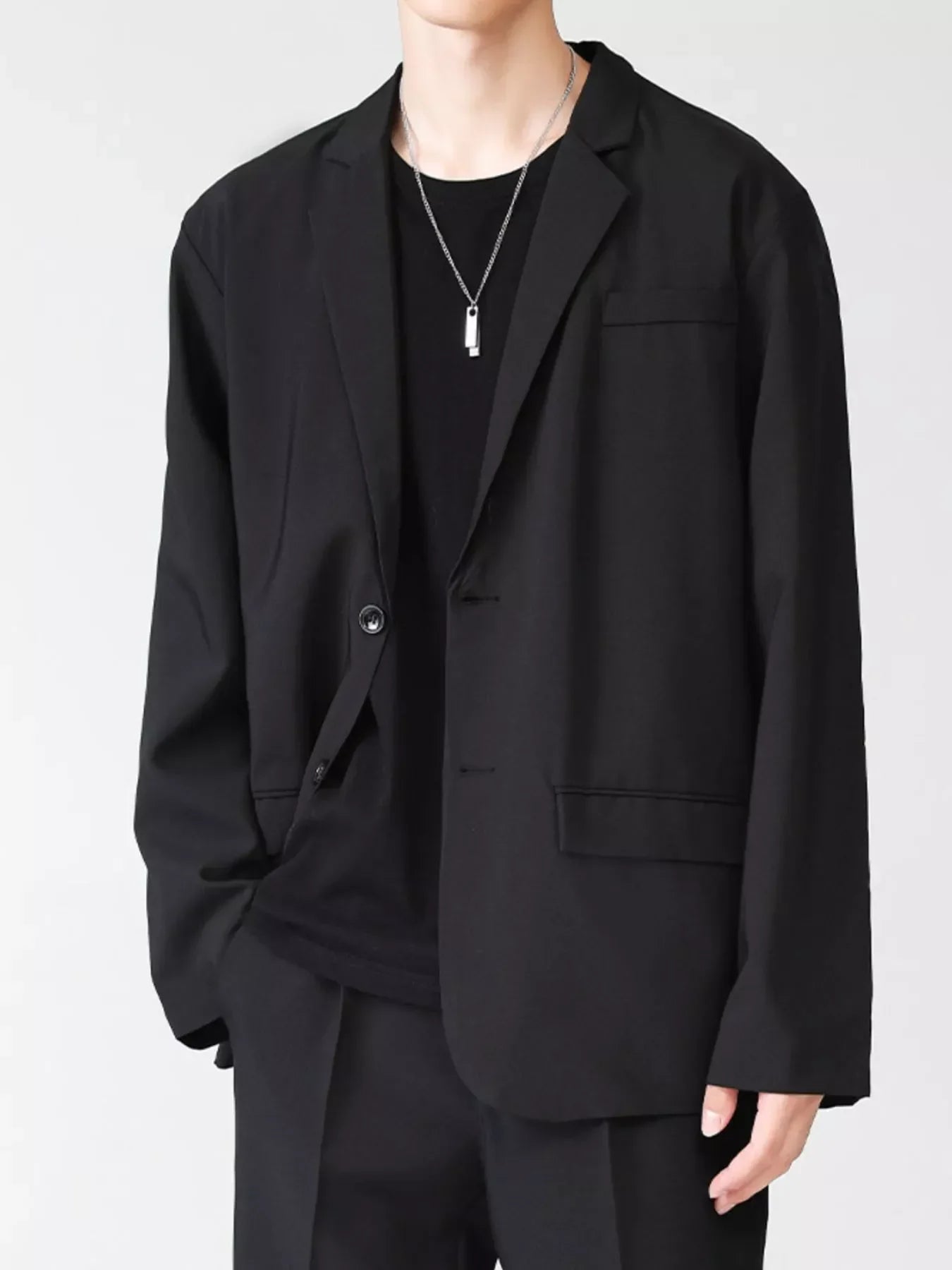 Men's Full Size Casual Lightweight Button Up Blazer Plus Size