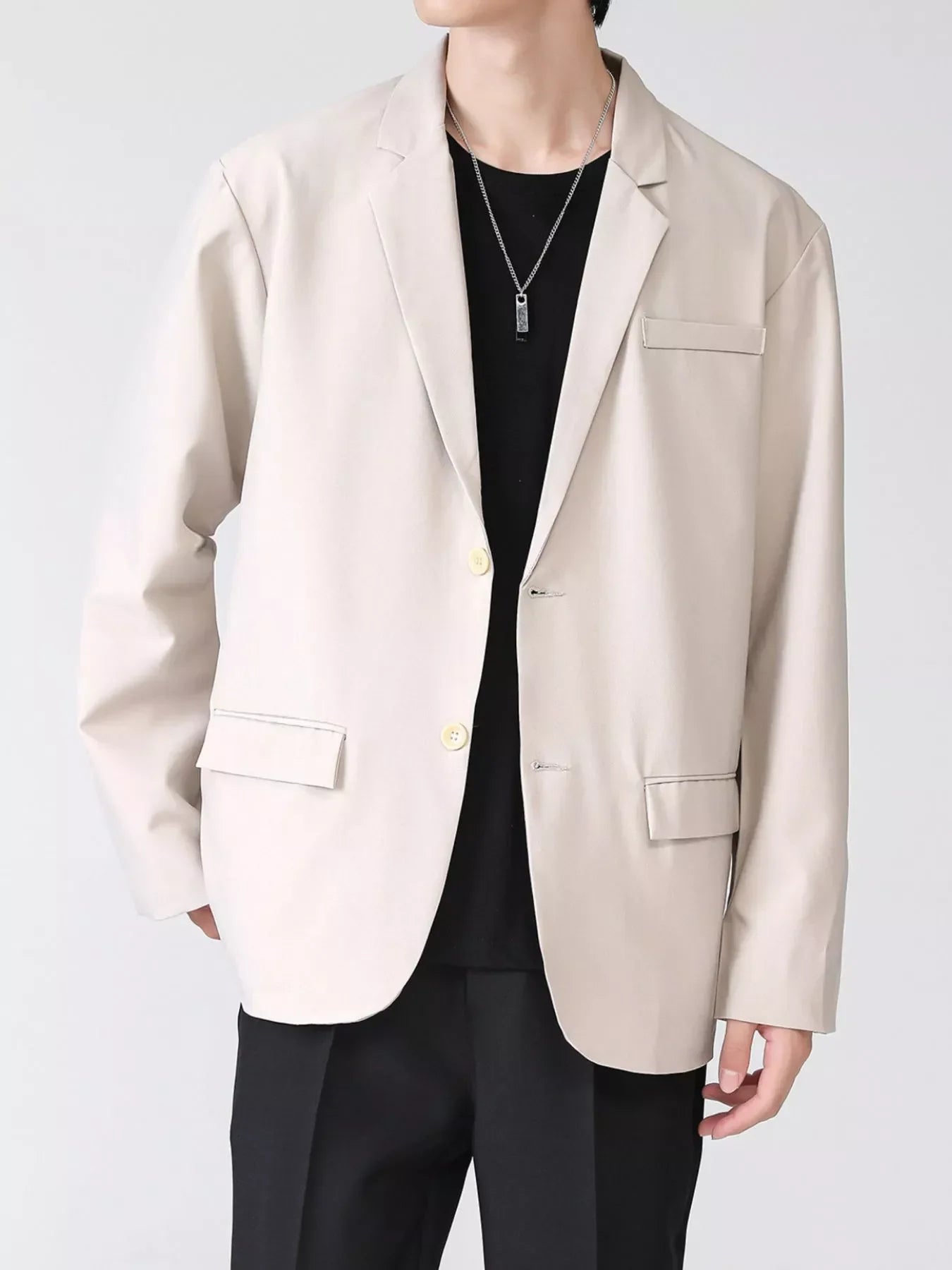 Men's Full Size Casual Lightweight Button Up Blazer Plus Size