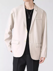 Men's Full Size Casual Lightweight Button Up Blazer Plus Size