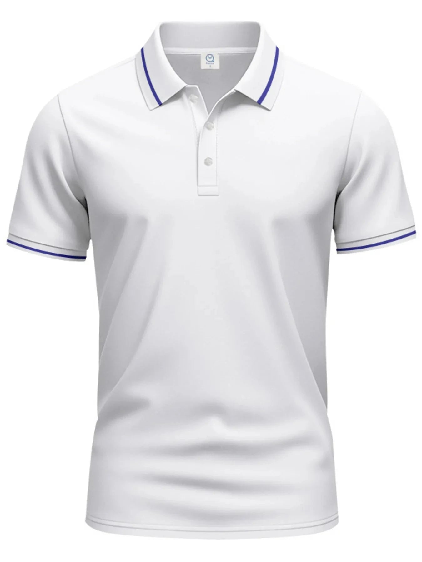Men's Full Size Collared Neck Short Sleeve Polo Plus Size White / S