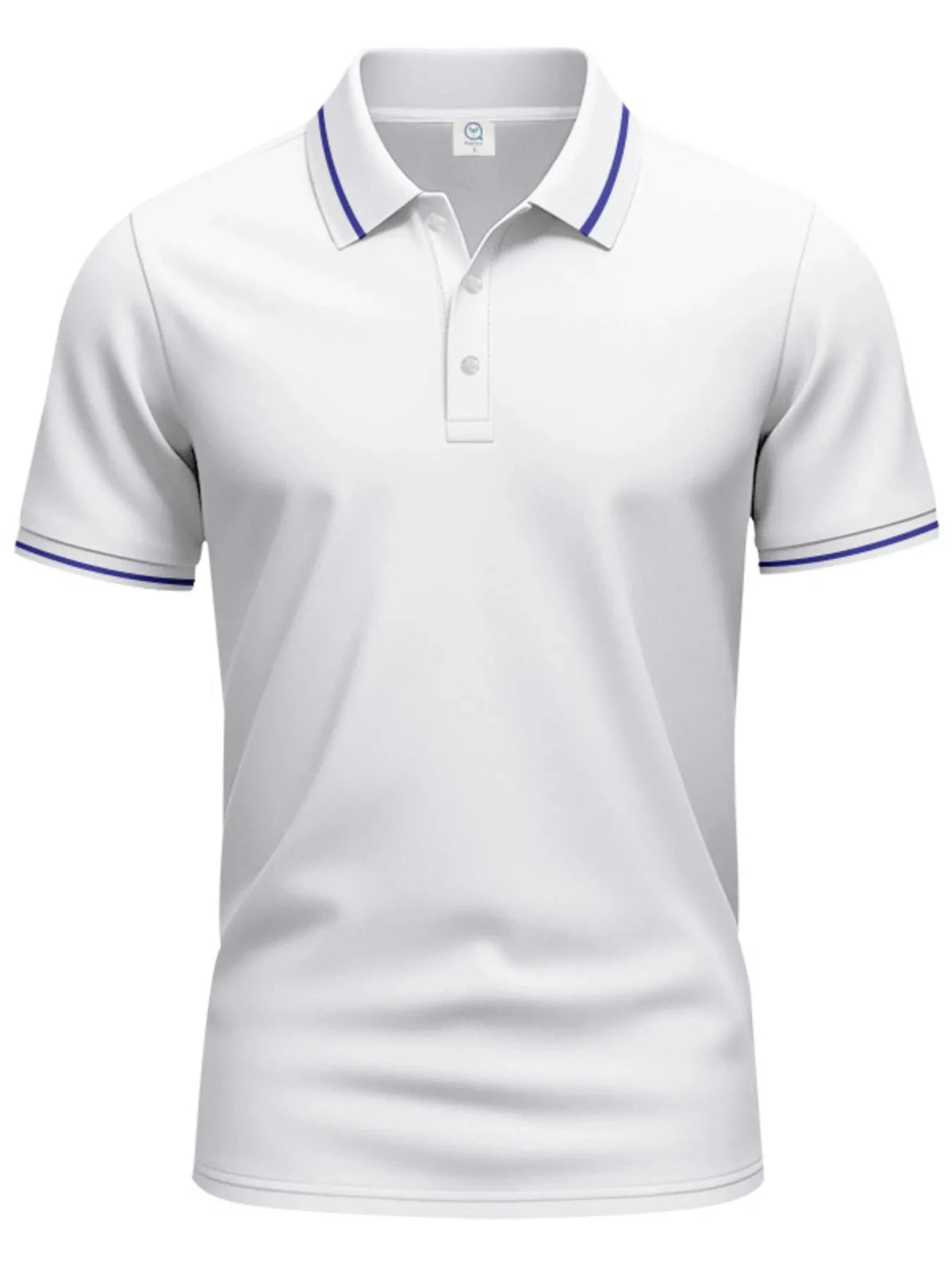 Men's Full Size Collared Neck Short Sleeve Polo Plus Size White / S