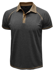 Men's Full Size Contrast Collar Short Sleeve Polo Shirt Plus Size